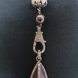 The Woods Beaded Pave Diamond Wood Pendant Necklace Brown