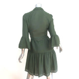 Derek Lam 10 Crosby Grommet-Embellished Mini Shirt Dress Green Size 2
