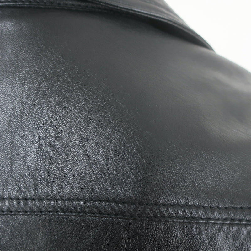 Saint Laurent Leather Biker Jacket Black Size 40