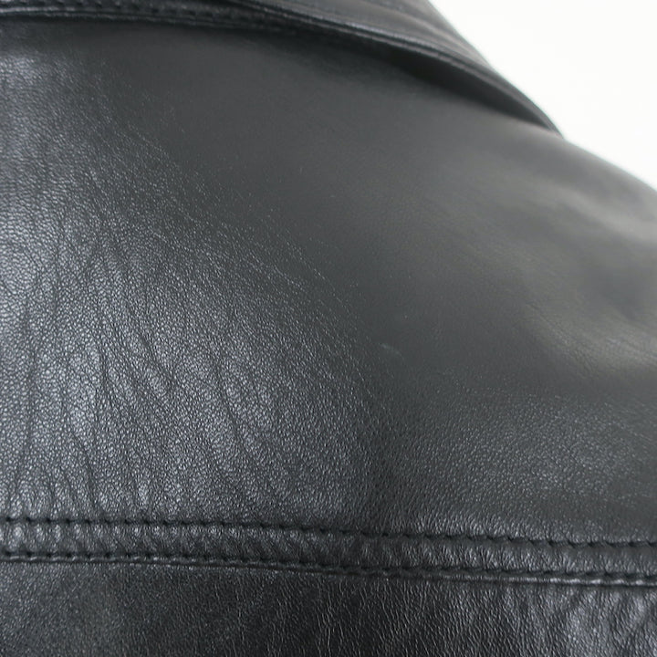 Saint Laurent Leather Biker Jacket Black Size 40