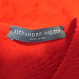 Alexander McQueen Jacquard Knit Sleeveless Tiered Mini Dress Red Size Medium