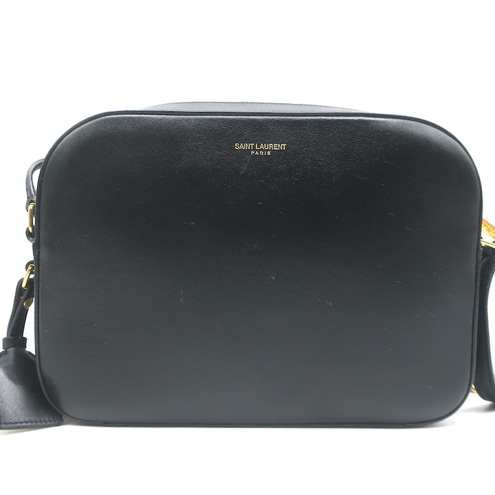 Saint Laurent Camera Bag Black Smooth Leather Chain Strap Crossbody