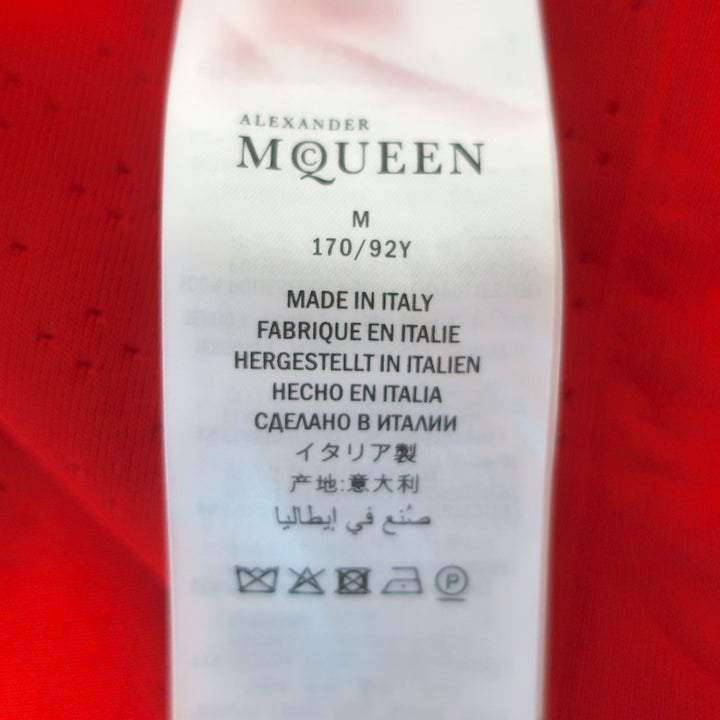 Alexander McQueen Jacquard Knit Sleeveless Tiered Mini Dress Red Size Medium