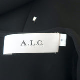 A.L.C. Lana Crystal-Studded Long Sleeve Mini Dress Black Stretch Crepe Size 6