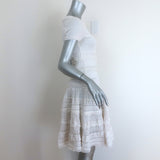 Alaia Edition 2007 Ruffled Crochet Crinoline Dress White Cotton-Blend Size 40