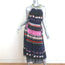 Apiece Apart Lippard Sleeveless Midi Dress Navy/Multi Striped Chiffon Size 4