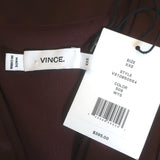 Vince Shift Dress Wine Satin-Trimmed Crepe Size Extra Extra Small NEW