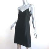 Helmut Lang Zipper Slip Dress Black Satin Size Medium