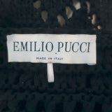 Emilio Pucci Sleeveless Crochet Maxi Dress Navy Cotton Size Large