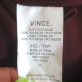 Vince Shift Dress Wine Satin-Trimmed Crepe Size Extra Extra Small NEW