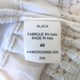 Alaia Edition 2007 Ruffled Crochet Crinoline Dress White Cotton-Blend Size 40