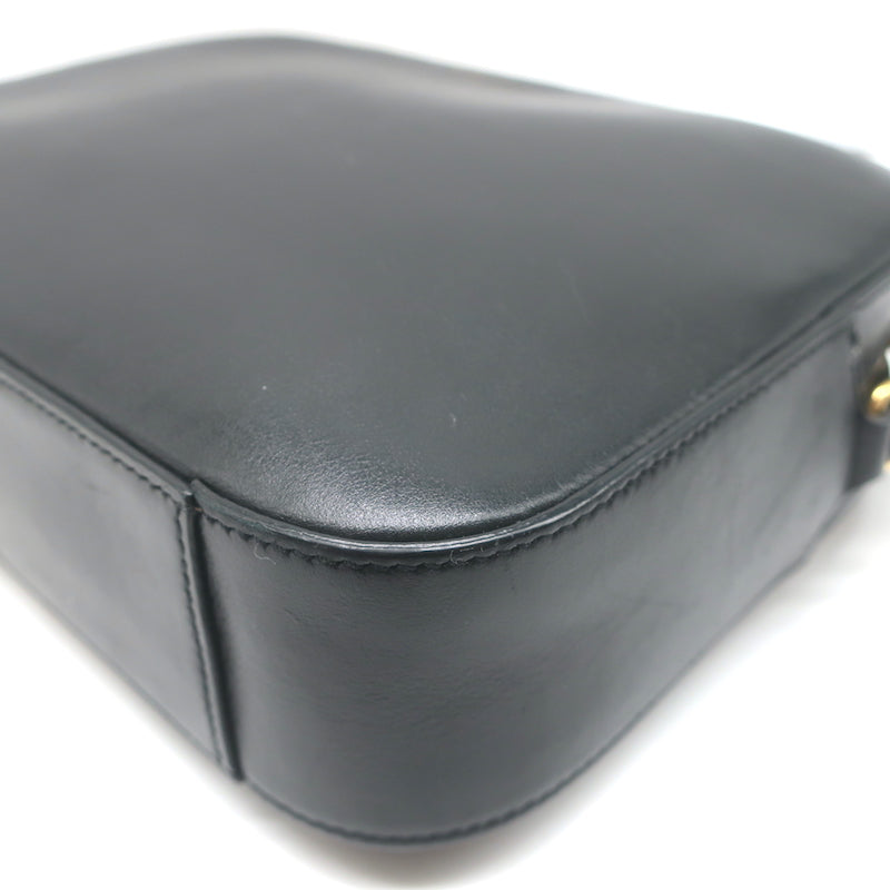 Saint Laurent Camera Bag Black Smooth Leather Chain Strap Crossbody