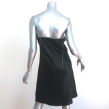 Helmut Lang Zipper Slip Dress Black Satin Size Medium