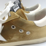 Golden Goose Superstar Velvet Low Top Sneakers Gold Size 40