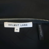 Helmut Lang Zipper Slip Dress Black Satin Size Medium