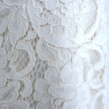 Saint Laurent Floral Lace Cap Sleeve Mini Shift Dress Cream Size 36