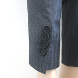 Christian Dior Blazer Gray Tonal Stripe Size 48 Single Breasted Jacket