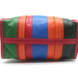 Balenciaga Bazar Small Shopper Tote Orange/Multi Striped Leather Crossbody