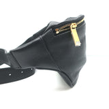 Saint Laurent Cassandre Classic Monogram Belt Bag Black Grain de Poudre Leather