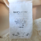 Saint Laurent Floral Lace Cap Sleeve Mini Shift Dress Cream Size 36