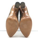 Dries Van Noten Metallic Brocade Curved-Heel Ankle Boots Gold Size 38.5