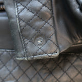 Rag & Bone Leather Quilted-Sleeve Jacket Black Size 6