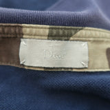 Christian Dior Short Sleeve Polo Shirt Navy Cotton Pique Size Medium