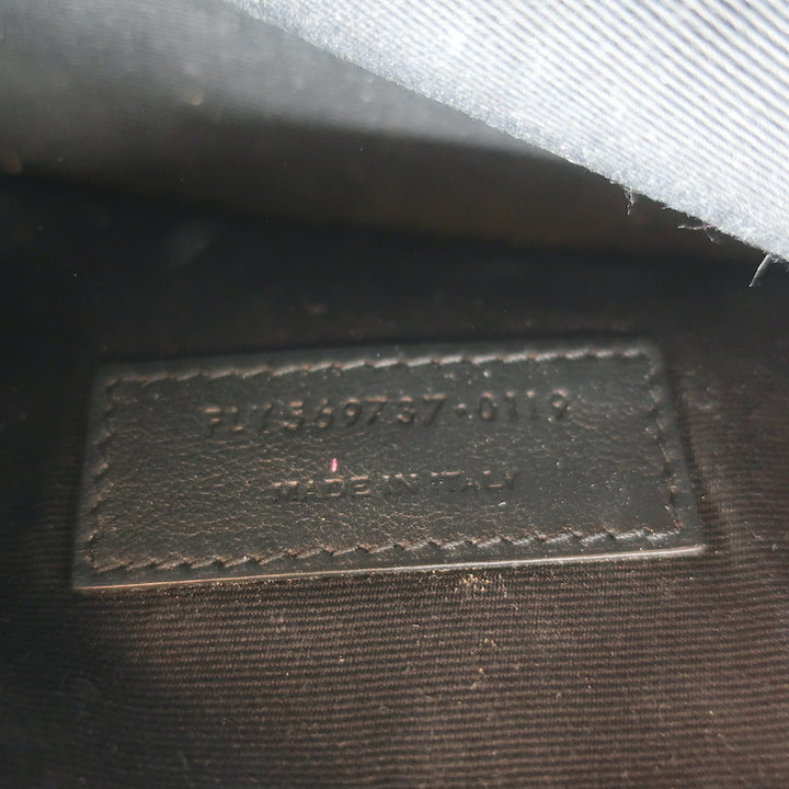 Saint Laurent Cassandre Classic Monogram Belt Bag Black Grain de Poudre Leather