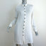 Christian Dior Button Down Tunic Mini Dress White Striped Silk-Blend Size US 6