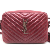 Saint Laurent Lou Medium Camera Bag Red Quilted Leather Crossbody