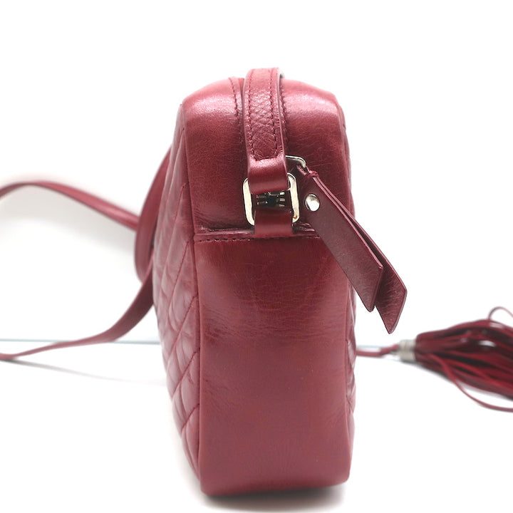 Saint Laurent Lou Medium Camera Bag Red Quilted Leather Crossbody