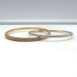 Crystal Pave Intertwined Bangle Bracelets Gold & Silver