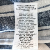 Tory Burch Maxi Dress Awning White/Navy Striped Linen Size Small Cover-Up Caftan