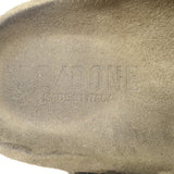 RE/DONE 70s Moc Slides Taupe Suede Size 7 Flat Mules