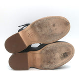 Chanel 15P Chain-Trimmed Quilted Wedge Sandals Black Braided Leather Size 40