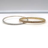 Crystal Pave Intertwined Bangle Bracelets Gold & Silver