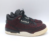 Anna Wintour AWOK x Nike Air Jordan 3 Retro Sneakers Black/Red Tweed Size 9.5