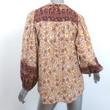Spell & The Gypsy Collective Blouse Sundown Brown/Multi Floral Print Size Small
