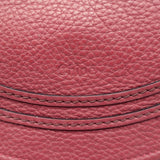 Chloe Marcie Medium Crossbody Saddle Bag Red Grained Leather