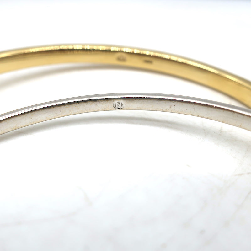 Crystal Pave Intertwined Bangle Bracelets Gold &amp; Silver