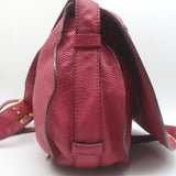 Chloe Marcie Medium Crossbody Saddle Bag Red Grained Leather