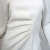 Emilio Pucci Ruched Sheath Dress Cream Crepe Size 40