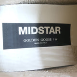 Golden Goose Mid Star Sneakers Red Metallic & White Leather Size 38 NEW