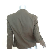 Helmut Lang Draped Moto Jacket Olive Stretch Cotton Size Small