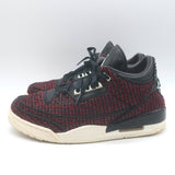 Anna Wintour AWOK x Nike Air Jordan 3 Retro Sneakers Black/Red Tweed Size 9.5