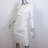 Emilio Pucci Ruched Sheath Dress Cream Crepe Size 40