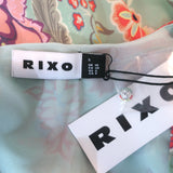 RIXO Selma Midi Dress Mint/Multicolor Floral Print Silk Size Small NEW