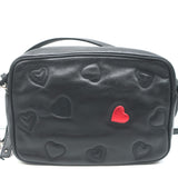 Saint Laurent Monogram Lou Hearts Camera Bag Black Leather Crossbody