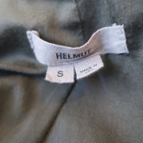 Helmut Lang Draped Moto Jacket Olive Stretch Cotton Size Small
