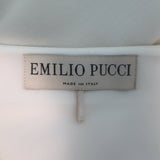 Emilio Pucci Ruched Sheath Dress Cream Crepe Size 40